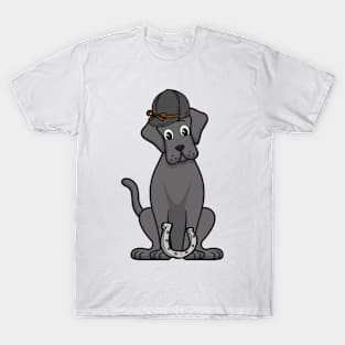 Funny big dog is ready to ride a horse T-Shirt